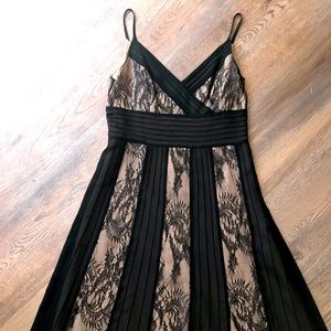 Black lacy fit and flare dress